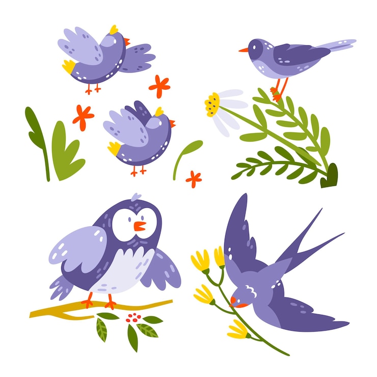 Vector gratuito colección pegatinas naturaleza dibujadas a mano