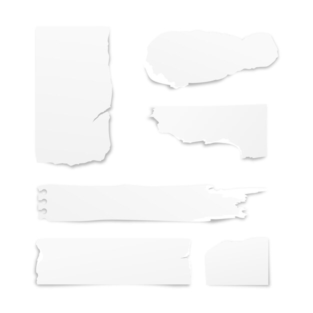 Colección de pegatinas de papel realistas