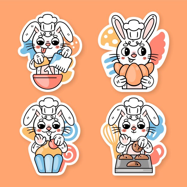 Colección de pegatinas de Ronnie el conejito