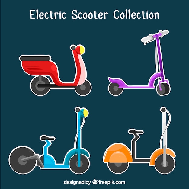 Colección de pegatinas de scooters eléctricos