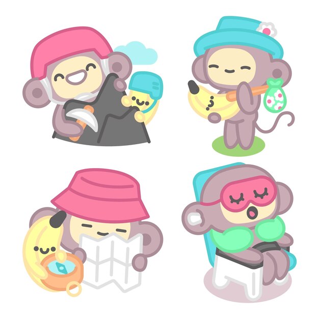 Colección de pegatinas de viaje