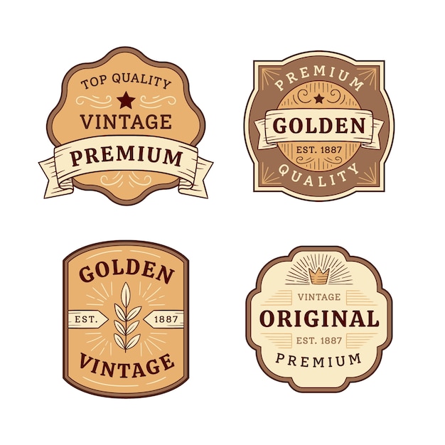 Vector gratuito colección de pegatinas vintage dibujadas a mano