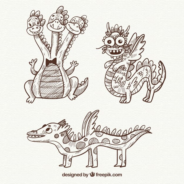 Colección de personaje de dragón