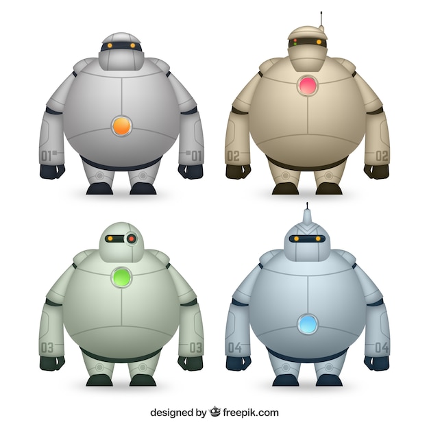 Colección personaje de robot realista