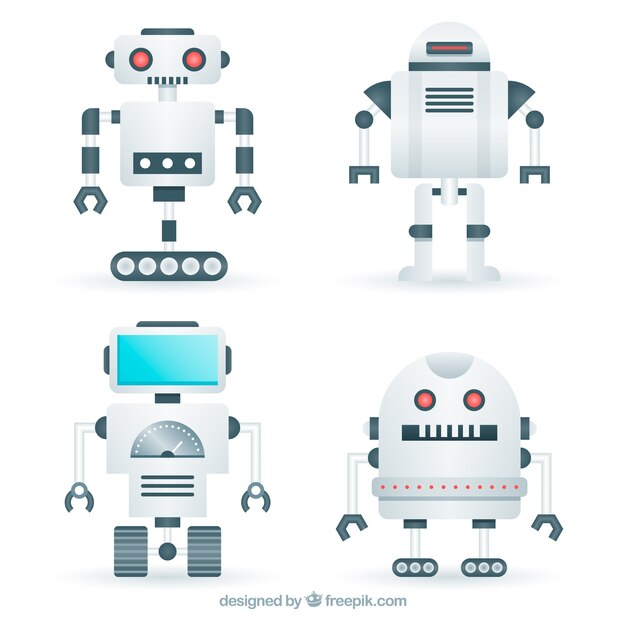Colección personaje de robot realista
