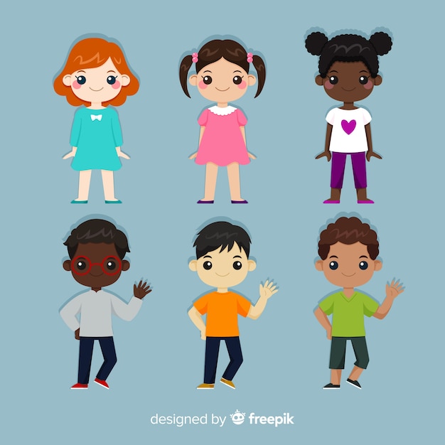 Colección de personajes del día del niño 