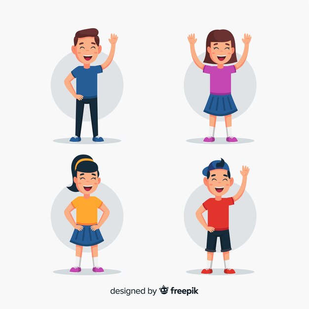 Colección de personajes del día del niño 