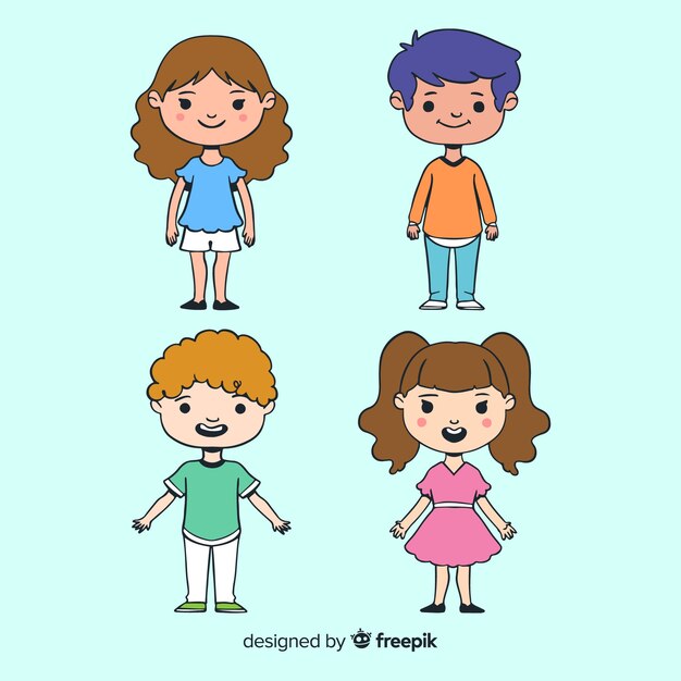 Colección de personajes del día del niño 