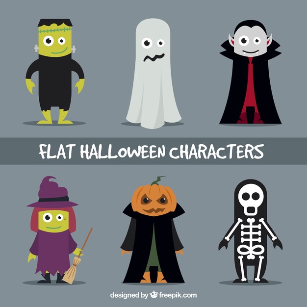 Colección de personajes de halloween
