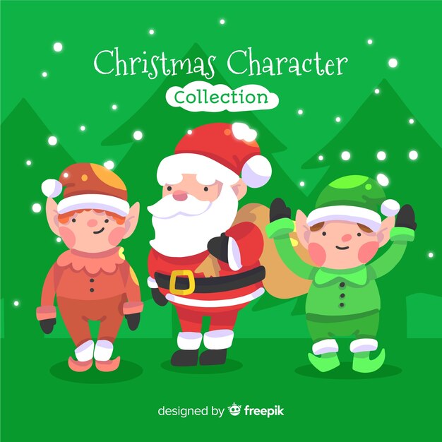 Colección personajes navidad saludando
