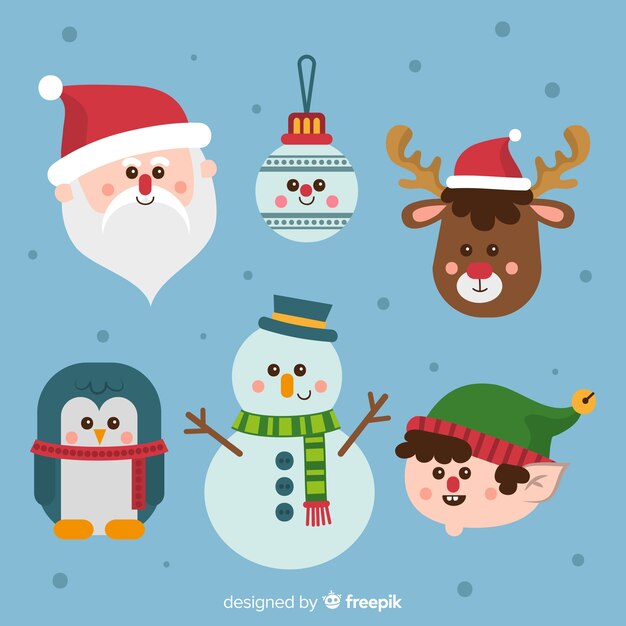 Colección de personajes de navidad