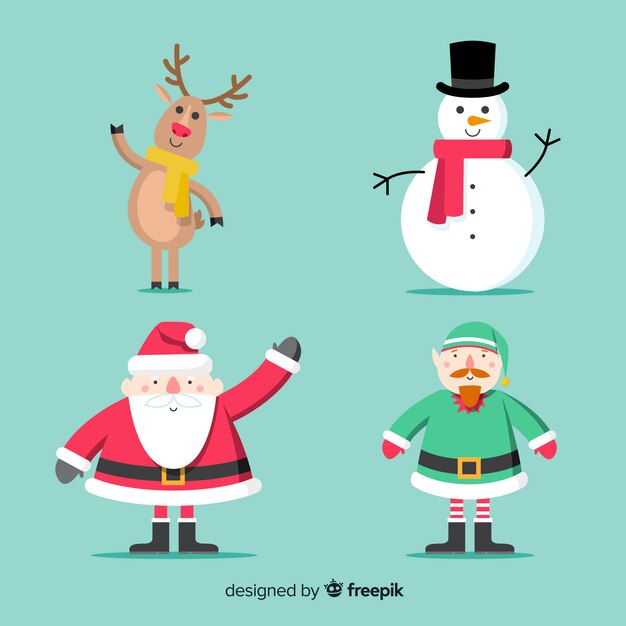 Colección de personajes navideños.