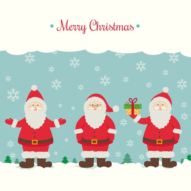 Colección de personajes de papá noel