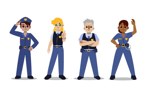 Colección de personajes policiales