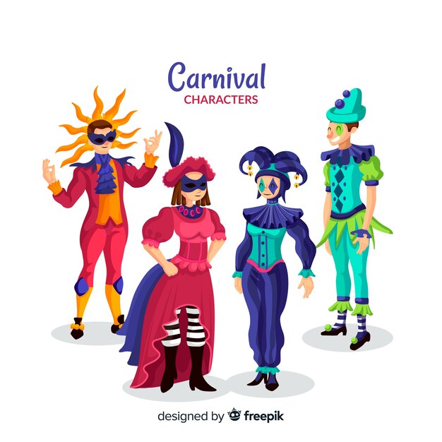 Colección personajes venecianos carnaval