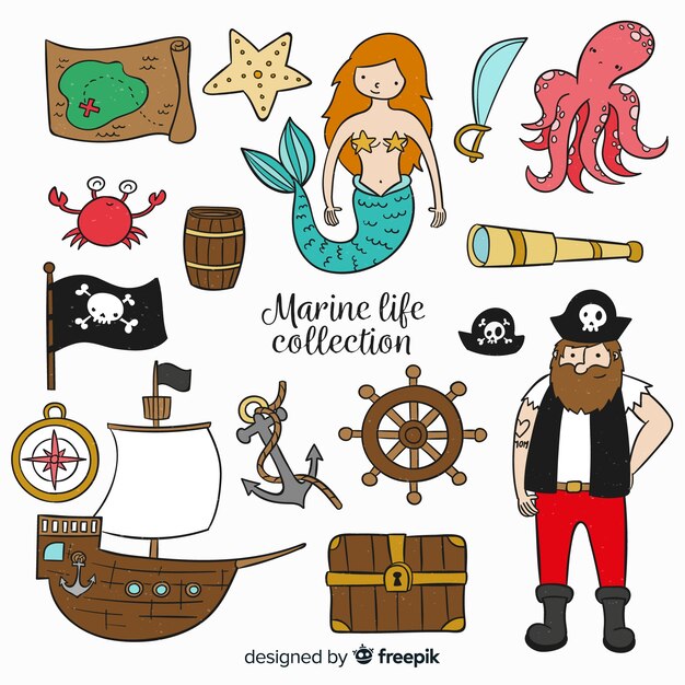 Colección personajes vida en el mar