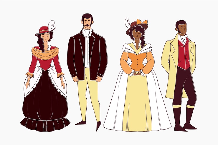 Vector gratuito colección personas vintage dibujadas a mano