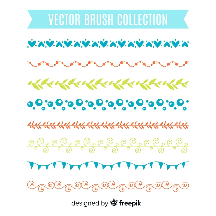 Vector gratuito colección de pinceladas de illustrator