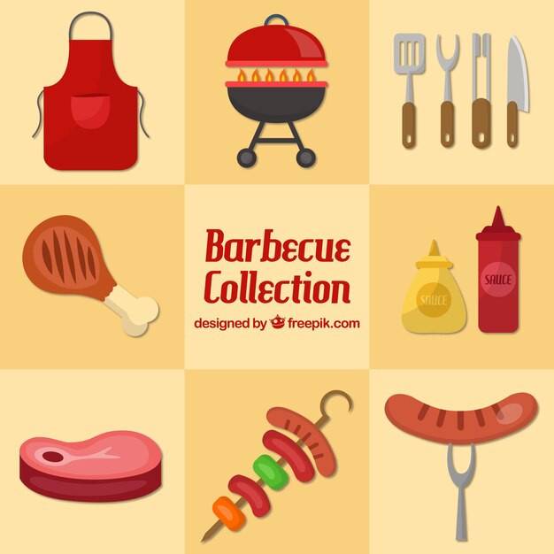 Colección plana de barbacoa