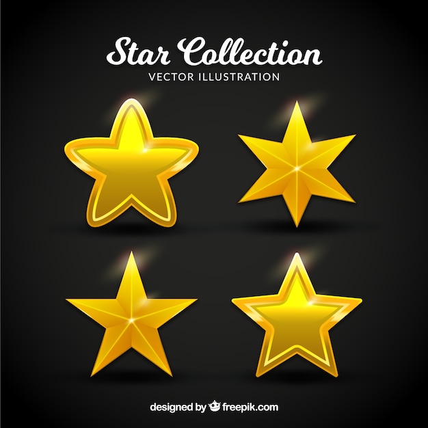 Vector gratuito colección plana de estrellas