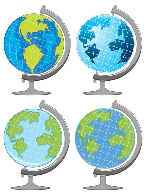 Colección de planetas del globo terráqueo