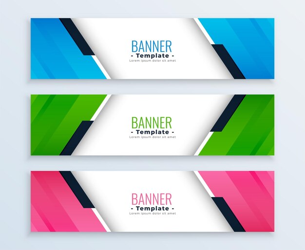 colección de plantilla de banner web corporativo para vector de promoción