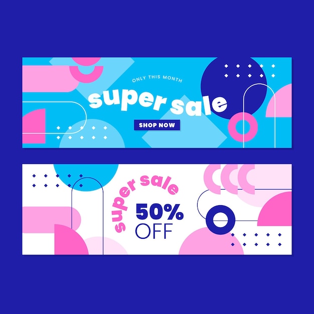 Colección de plantillas de banners de ventas