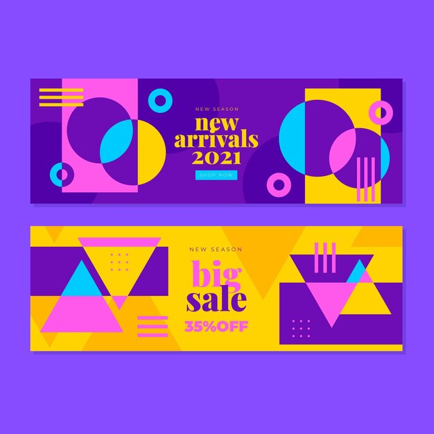 Colección de plantillas de banners de ventas