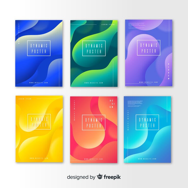 Vector gratuito colección de plantillas de cartel dinámico