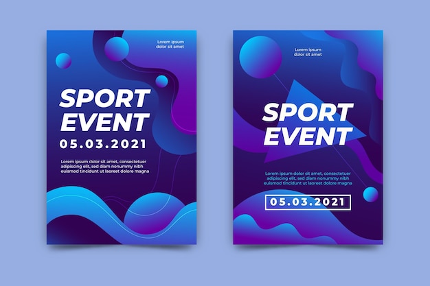 Vector gratuito colección de plantillas de carteles de eventos deportivos