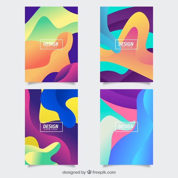Colección de plantillas de cover moderno