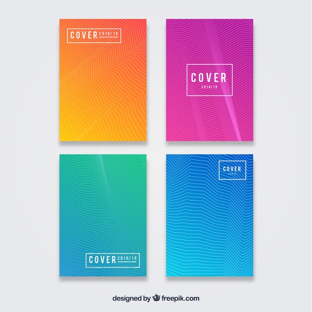 Colección de plantillas de cover moderno