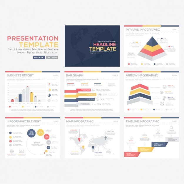 Colección de plantillas de infografías