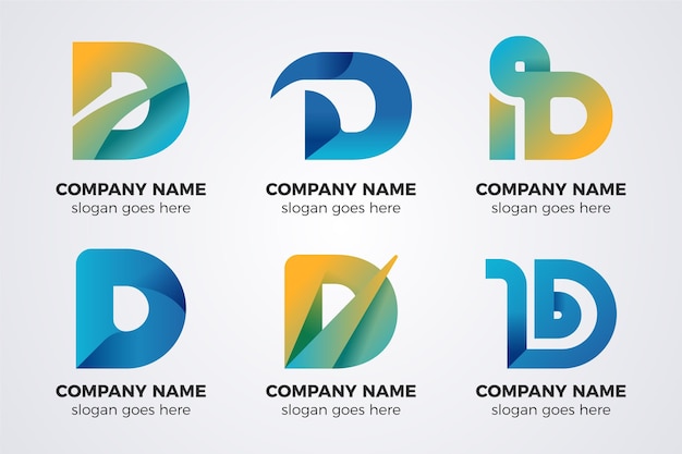 Colección de plantillas de logotipo degradado d