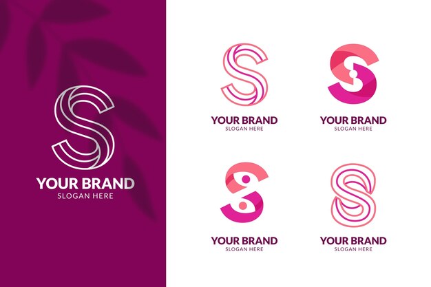 Colección de plantillas de logotipo de diseño plano