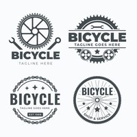 Vector gratuito colección de plantillas de logotipos de bicicletas