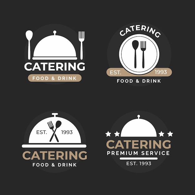 Colección de plantillas de logotipos de catering