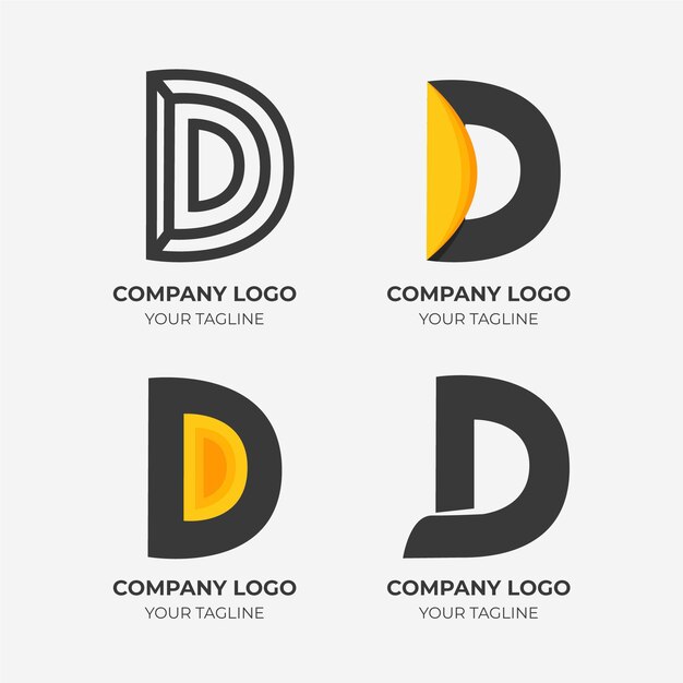 Colección de plantillas de logotipos d planos