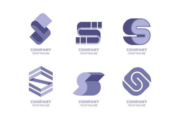 Colección de plantillas de logotipos de diseño plano s