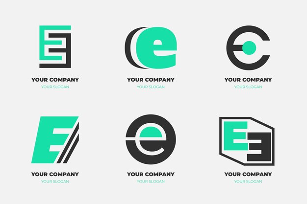 Colección de plantillas de logotipos e planos