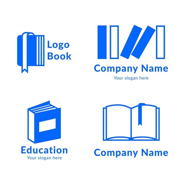 Colección de plantillas de logotipos de libros