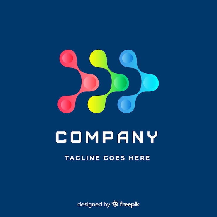 Vector gratuito colección de plantillas de logotipos de tecnología de gradiente