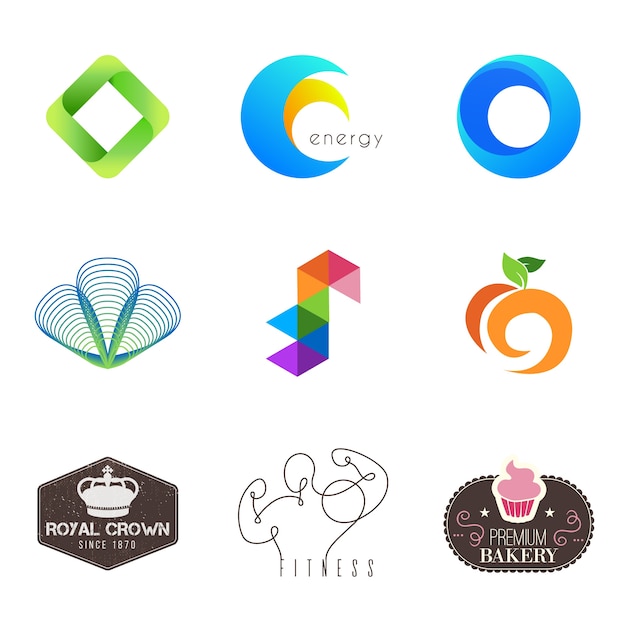 Vector gratuito colección de plantillas de logotipos