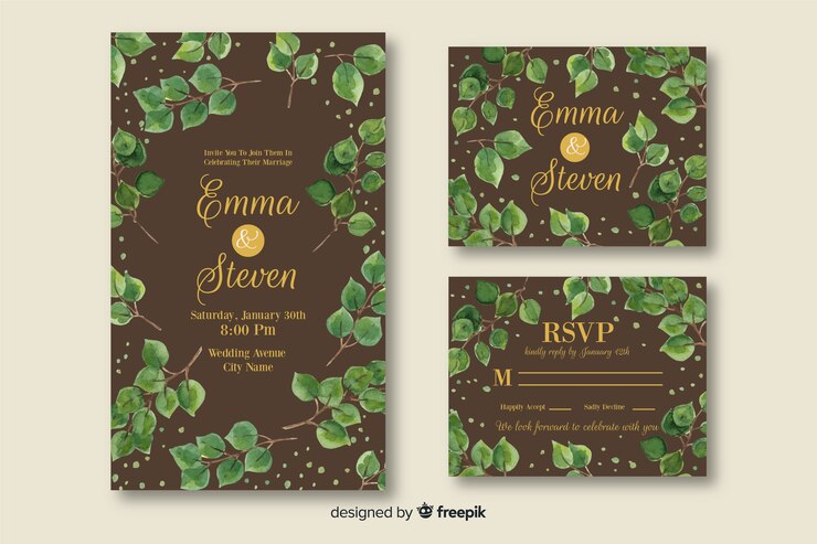 Vector gratuito colección de plantillas de material de papelería de boda