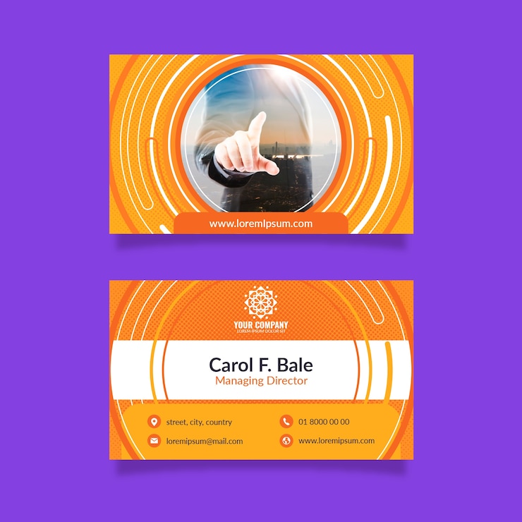 Vector gratuito colección de plantillas de tarjeta de visita abstracta con imagen