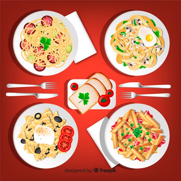 Colección platos pasta