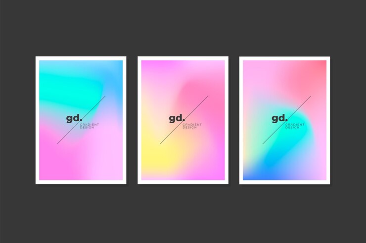 Vector gratuito colección de portada borrosa abstracta degradada