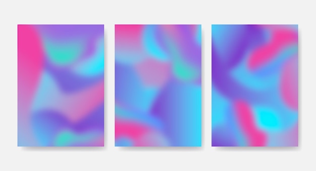 Colección de portada borrosa abstracta degradada