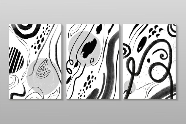 Colección de portadas abstractas incoloras