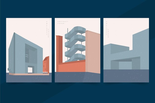 Colección de portadas de arquitectura mínima